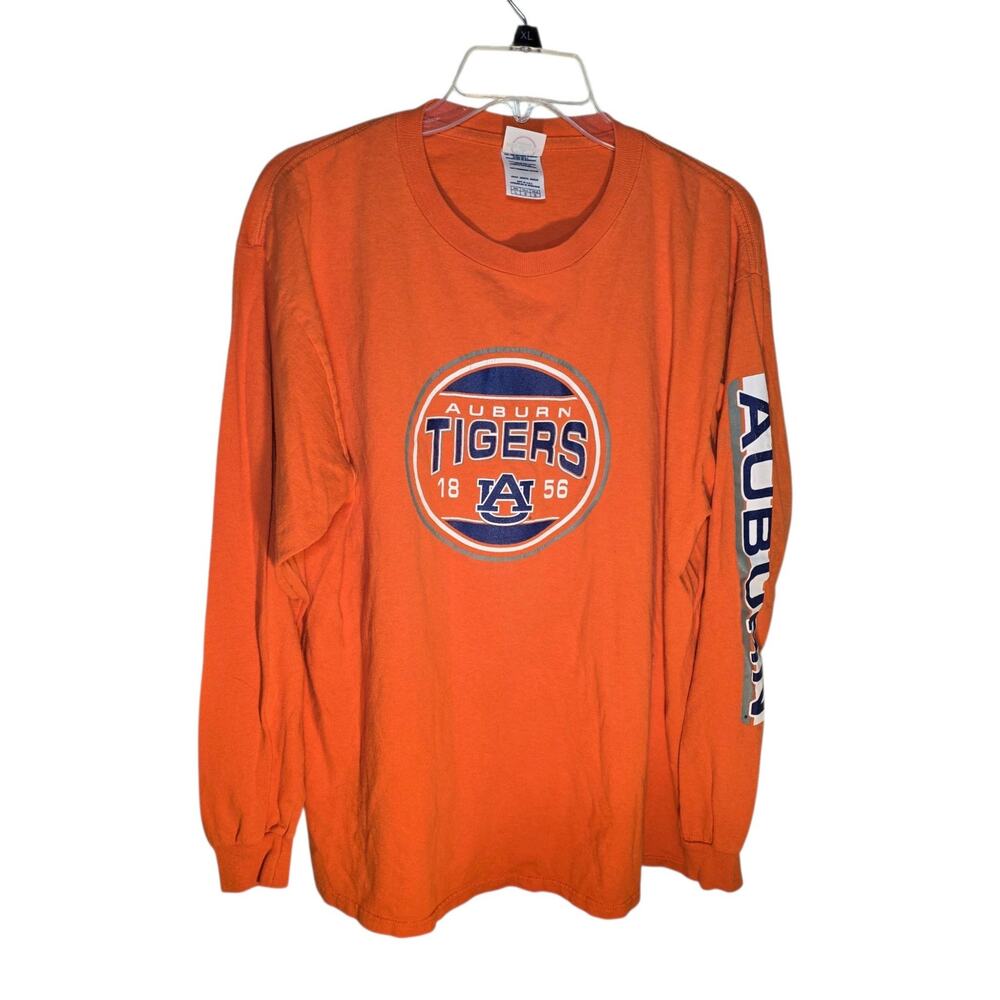 Auburn Tigers Orange Blue Long Sleeve Tee Size Large Unisex University of Auburn
